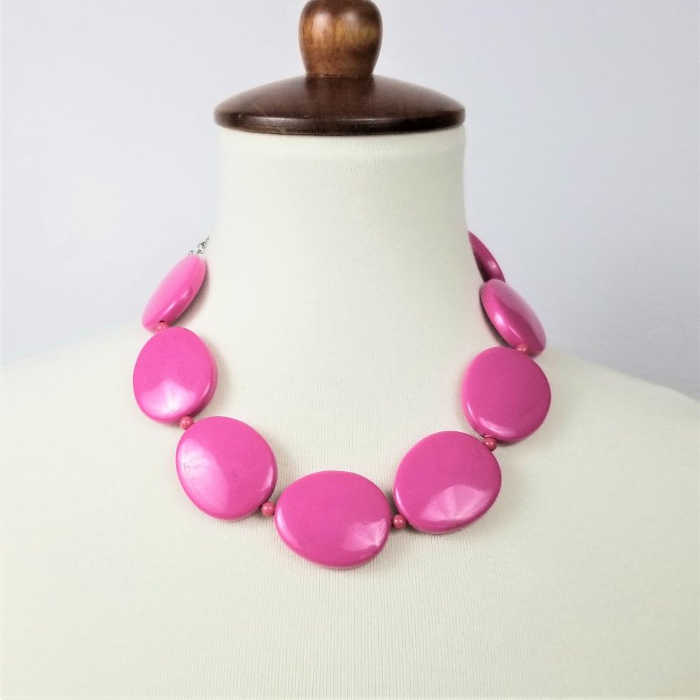 Hot Pink Large Orb Necklace